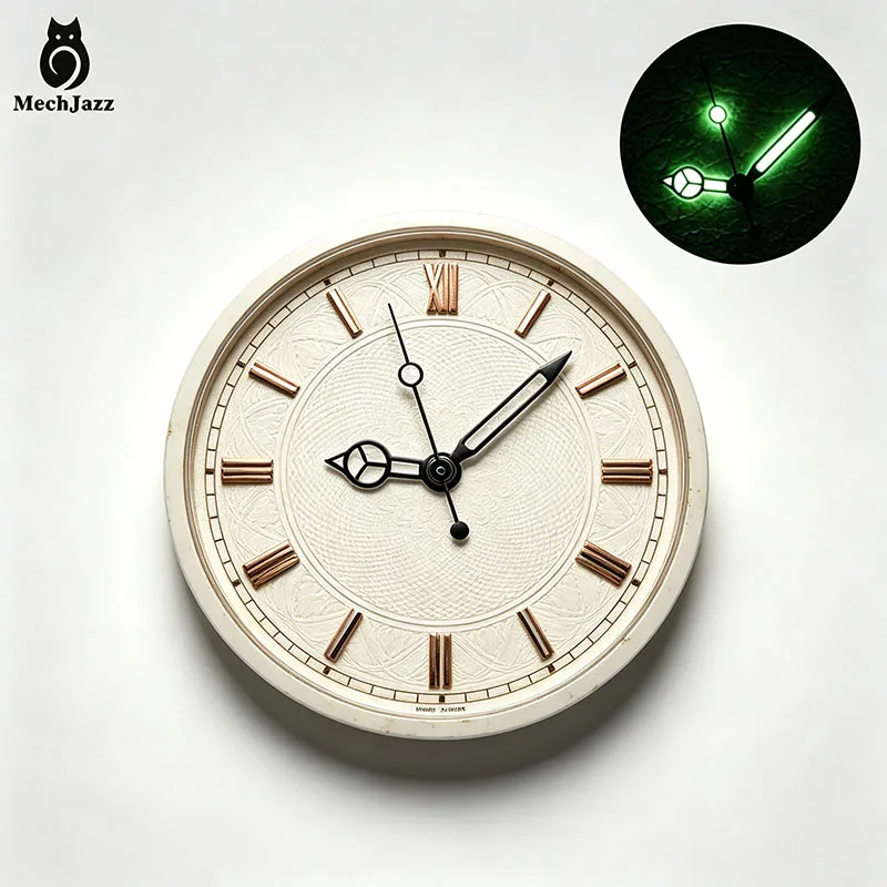 MechJazz Black Mercedes Watch Hands Green Luminous Fit NH35 NH36 4R35 8215 Movement Water Ghost Mod Watch Needles