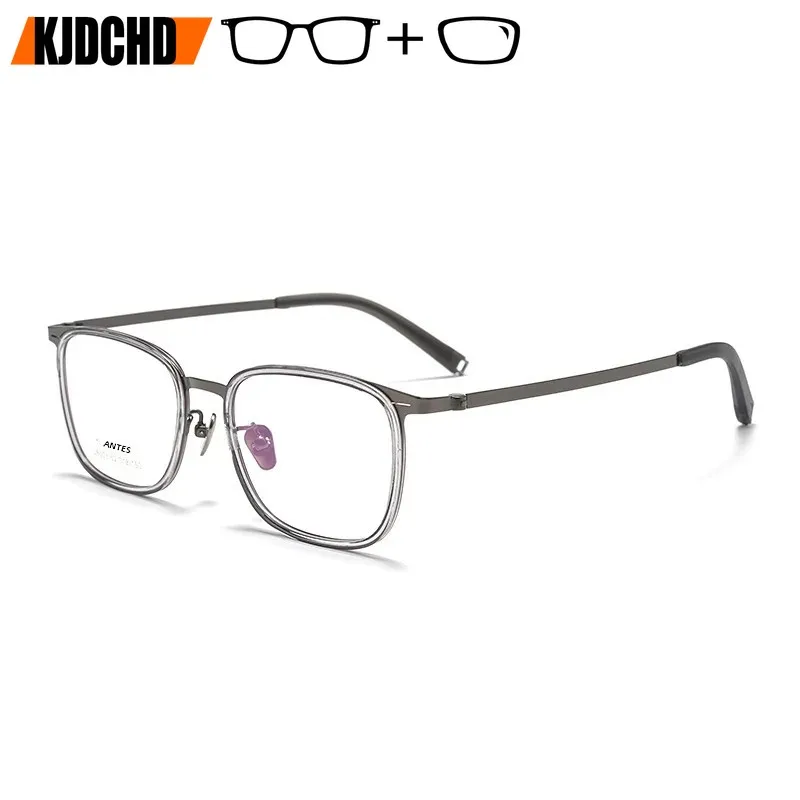 

KJDCHD Denmark Brand Titanium Alloy Prescription Glasses Men Women Big Square Lightweight Myopia Eyeglasses Vintage High Quality