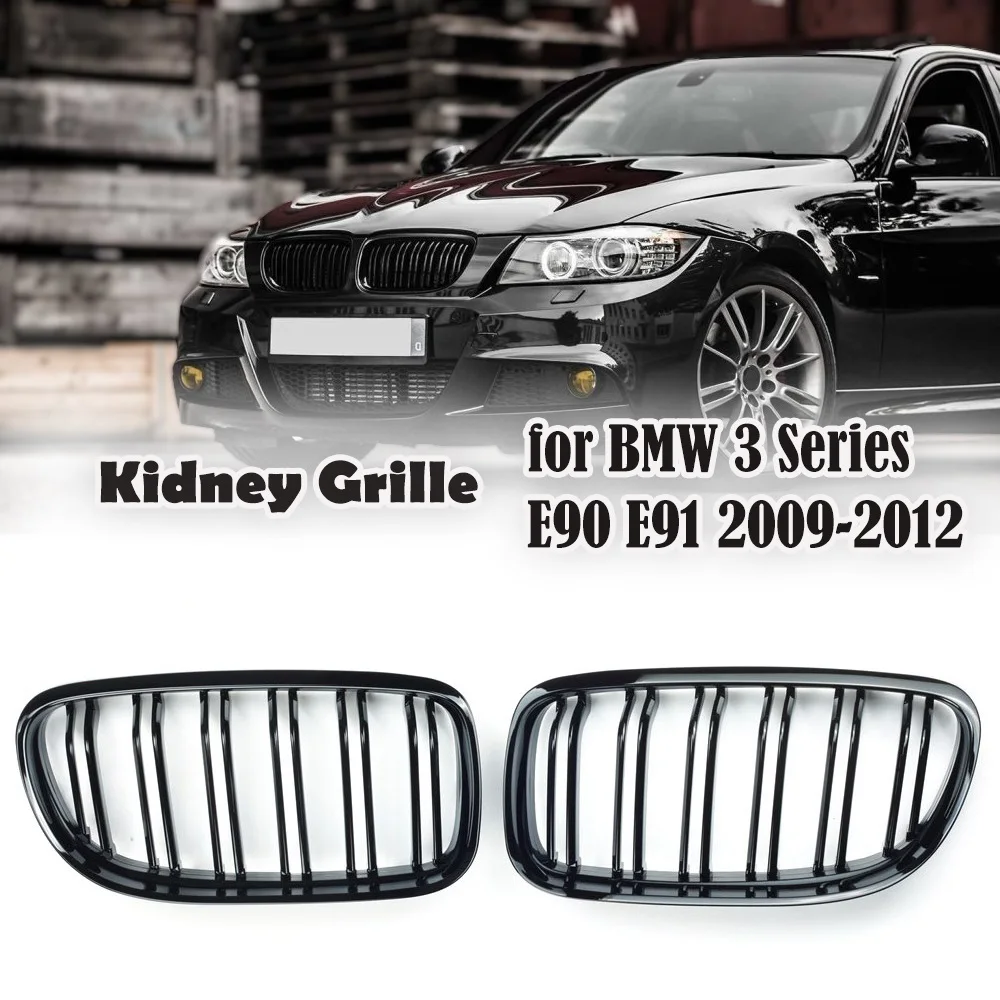 

Car Front Kidney Grille Grill Double Line for BMW E90 E91 LCI 3 Series Sedan Wagon 325i 328i 335i 335xi 330i 330xi 2009-2012