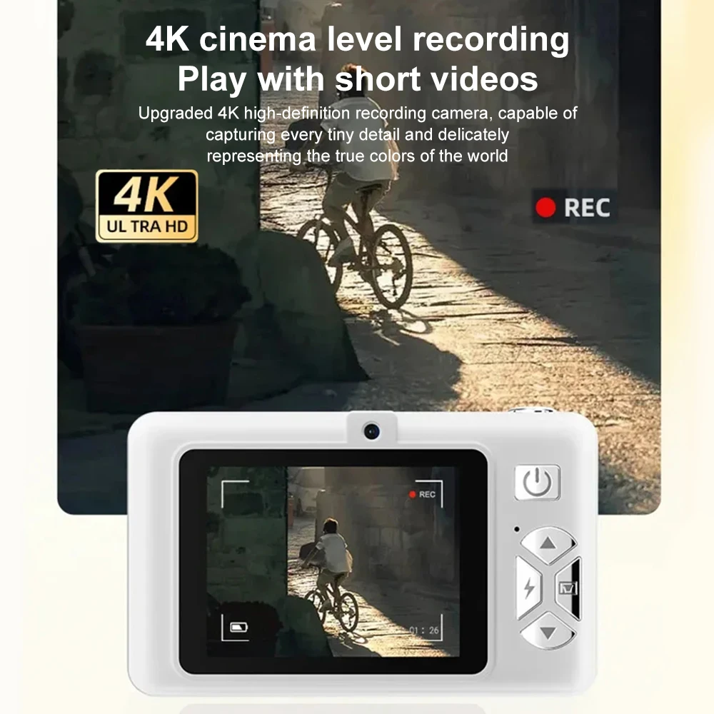 كاميرا رقمية 4K 50 ميجابكسل عالية الوضوح للتصوير الفوتوغرافي والسفر كاميرا سيلفي بطاقة محمولة كاميرا على مستوى الدخول تركيز تلقائي