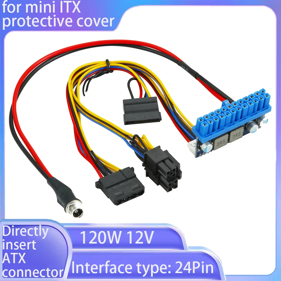 DC-ATX 120w 24pin psu 12v módulo de alta potência para desktop servidor pc mini itx pico psu switch diretamente plug fonte de alimentação do computador