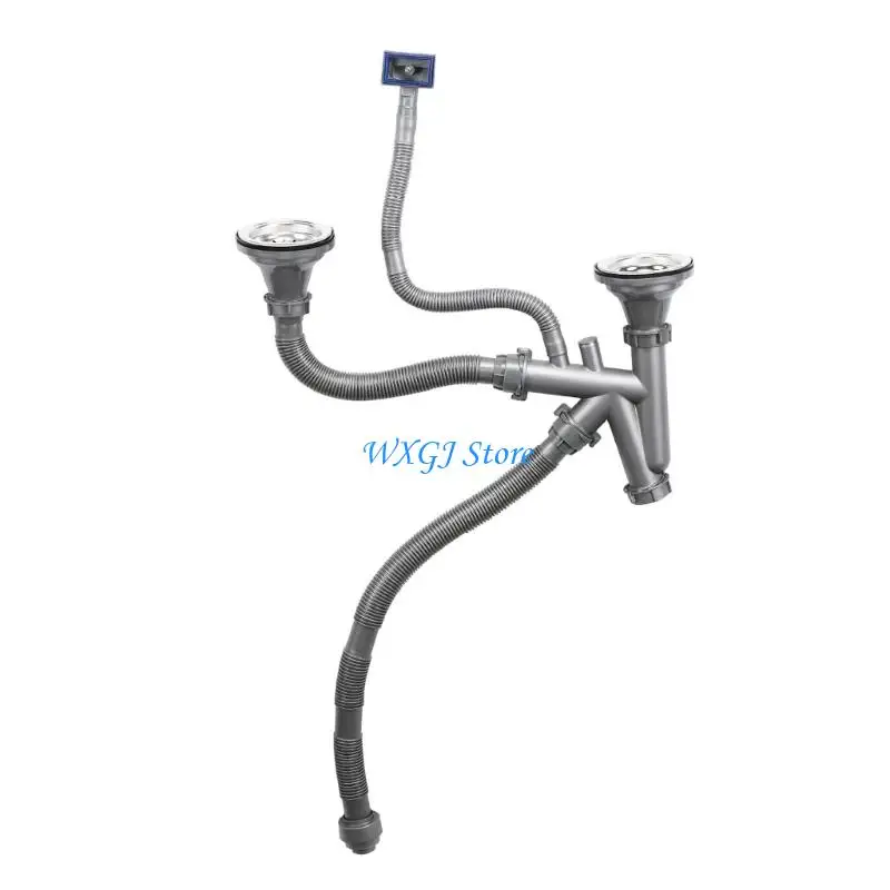 

37JE Sink Drain with Triple Layer Filtration Corrosion Resistant Steel Adapter for Tight Spaces & Easy Maintenance