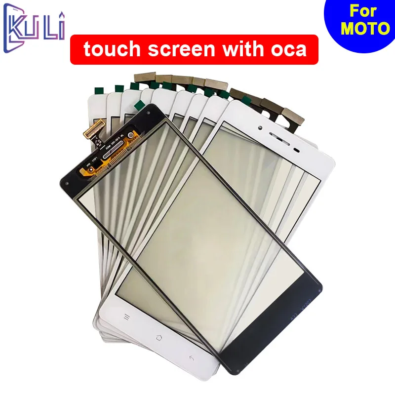 

KULI Phone Panel Repair Parts For Motorola MOTO E 4 5 6 Plus 7 8 Plas C Play Replacement Outer Glass Oca Touch Screen Glue New