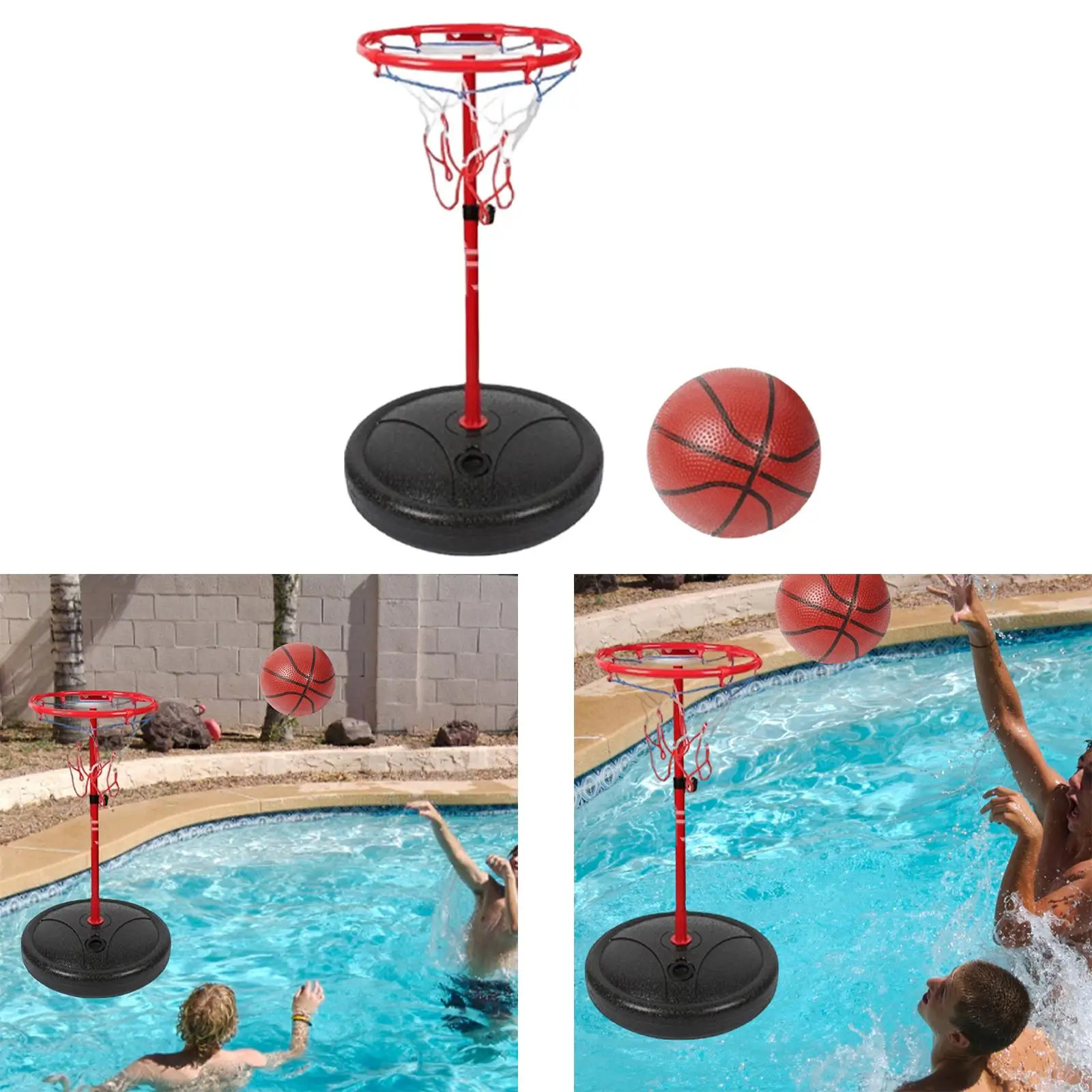 Floating Pool Basketball Hoop with Balls for Kids Ages 6+ Children Teens