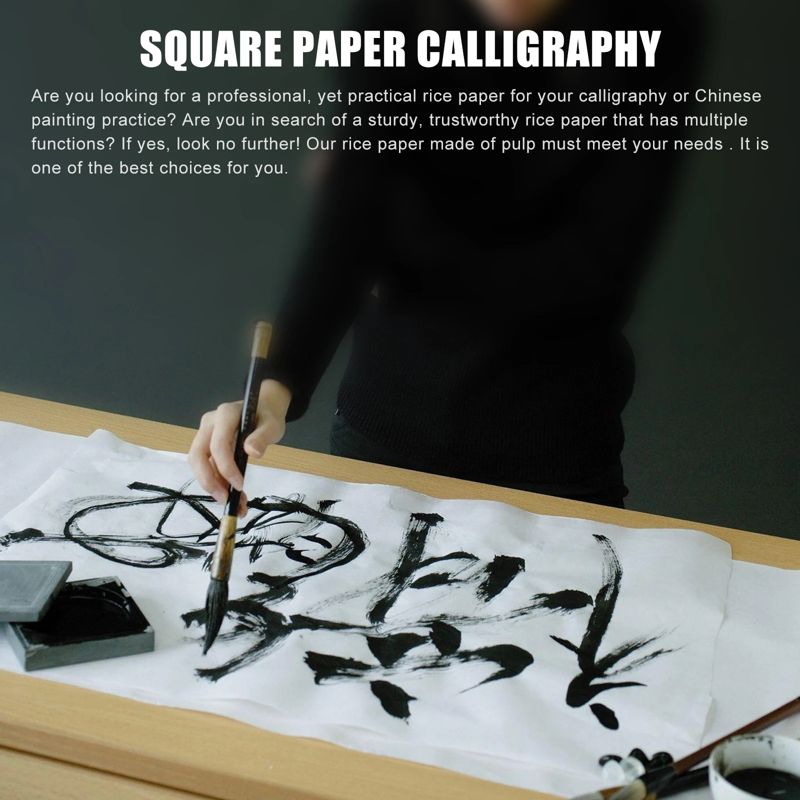 

50 Sheets Chinese Calligraphy Paper Rice Xuan Sumi Drawing Plastic Table Placing Writing Practice Supplies Not Penetrated