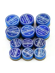 Mandun profession elle mehr schicht ige Leder Seeblau Billard Pool Queue Spitze 11mm/14mm Härte s/m/h
