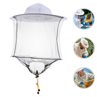 2Pcs Beekeeping Hat Veil Elastic Neck Fine Mesh Net Anti Mosquito Face Protector for Camping Fishing Hunting Gardening Supplies