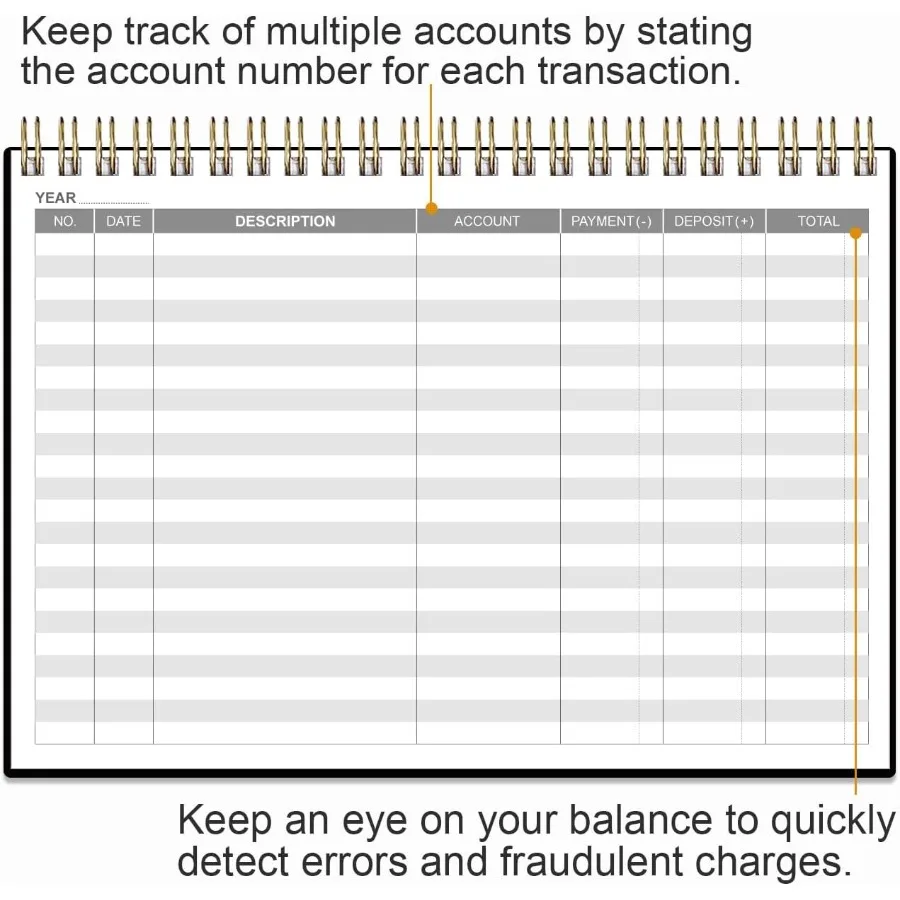 A5 Accounting Ledger Book for Small Business Bookkeeping and Personal Finance Tracking Expense Tracker Notebook to Monitor Dail