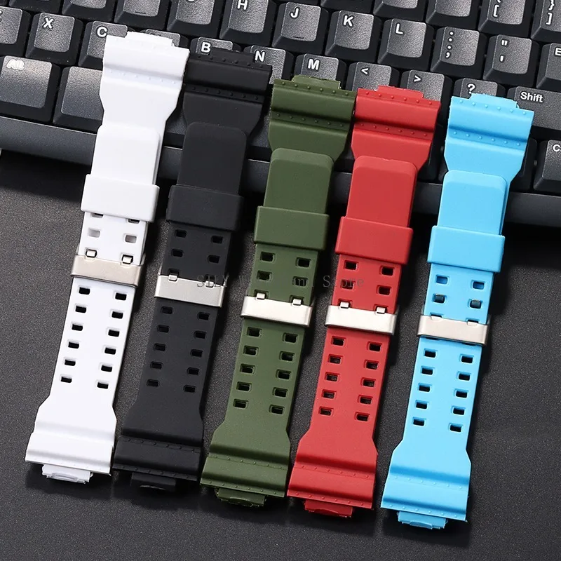 Silicone Watchband 16mm TPU Resin Strap Waterproof Sport Bracelet for Casio GA-110/400/700/100/140/GAW100/G-8900/GR-8900/GW-8900 image 4