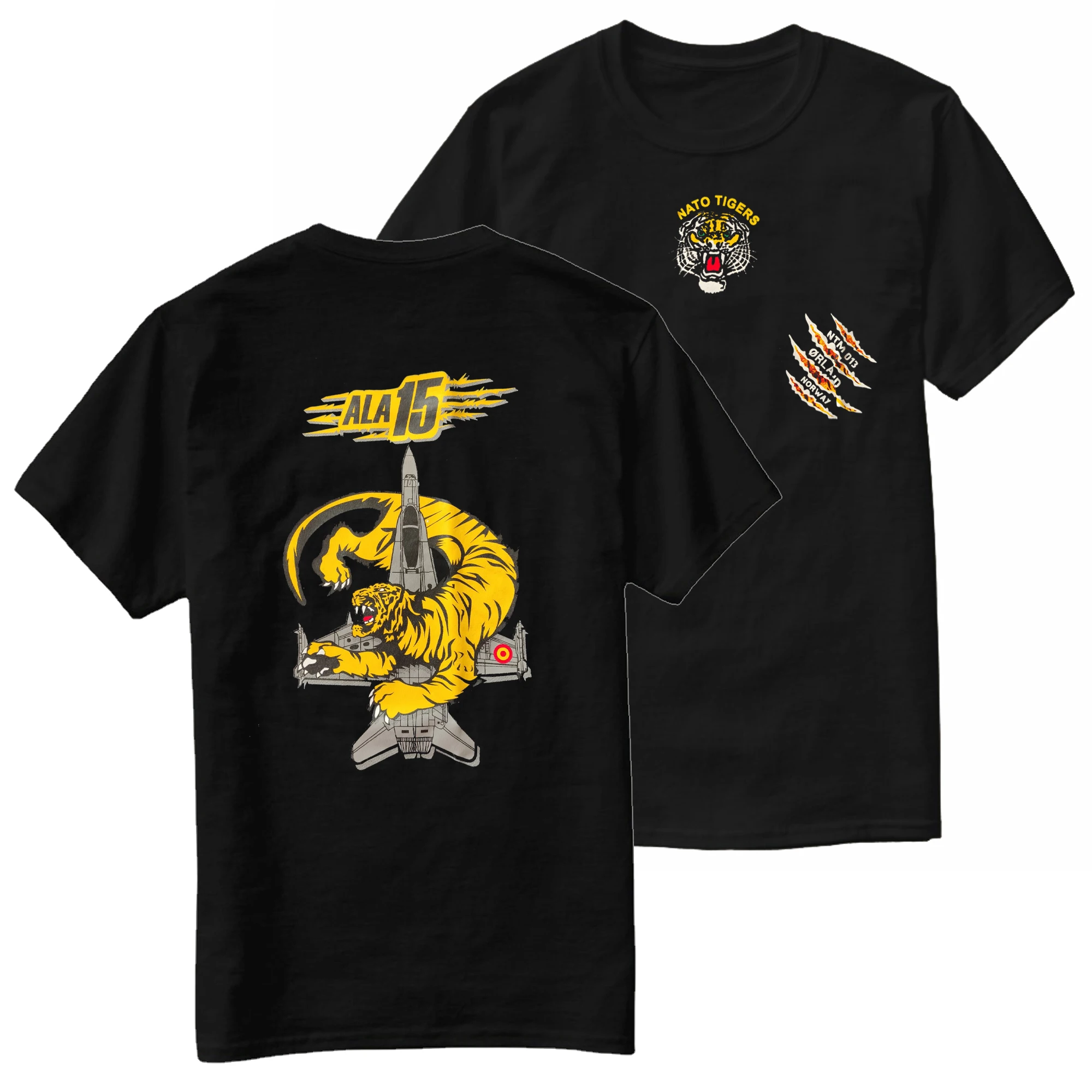 Spanish Air Force Wing 15  EF-18M Horne Fighter Aircraft T-Shirt 100% Cotton O-Neck Short Sleeve Summer Casual Mens T-shirt