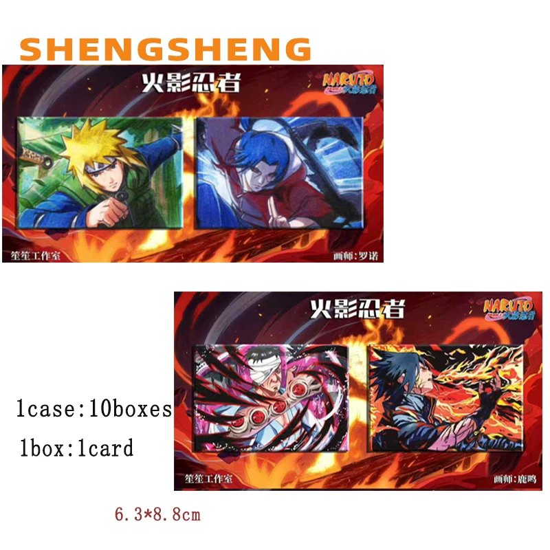 

Wholesales Naruto Collection Cards Booster Box Wave 4 Hand-Painted 1 Case 6.3*8.8 Cm Rare Playing Cards Games Cartoon Toy