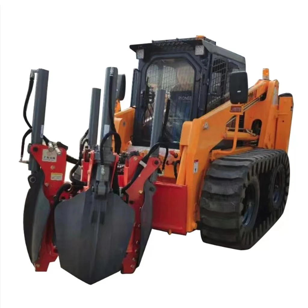High Flow Rate Skid Steer Loader, Tree Spade Machine, Shovel Tree Digger, 100HP, para venda