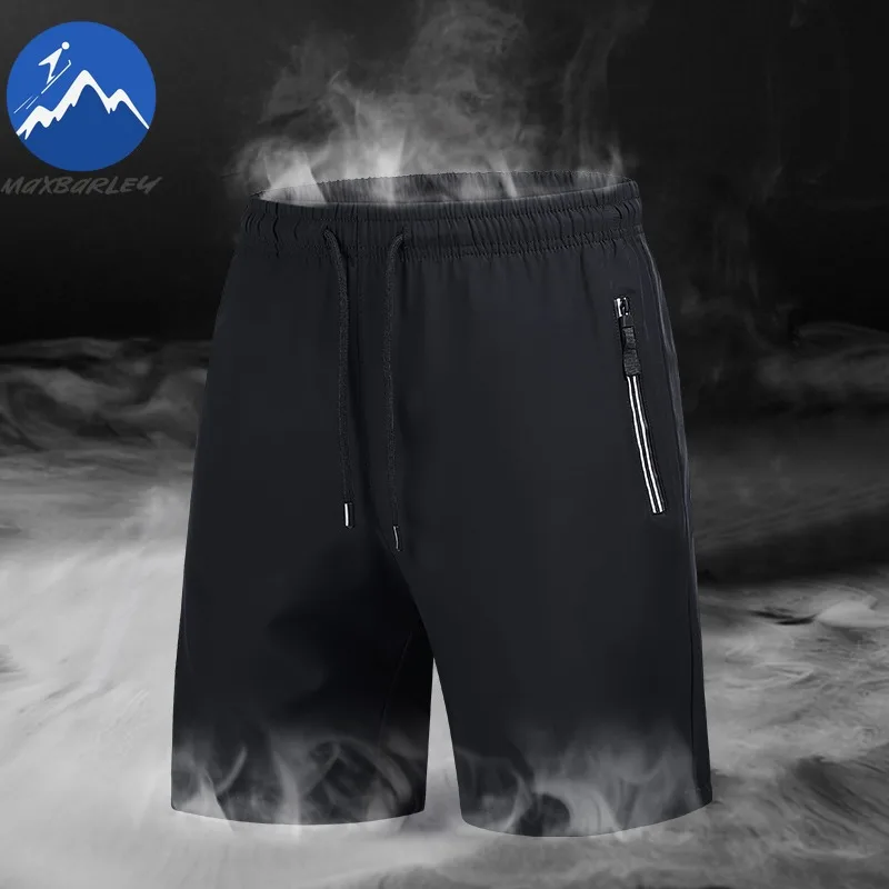 

Maxbarley Ice Silk Shorts Pants Men Summer Gym Elastic Waist Drawstring Sweatpants Man Quick Dry Athletic Casual Fishing Bermuda