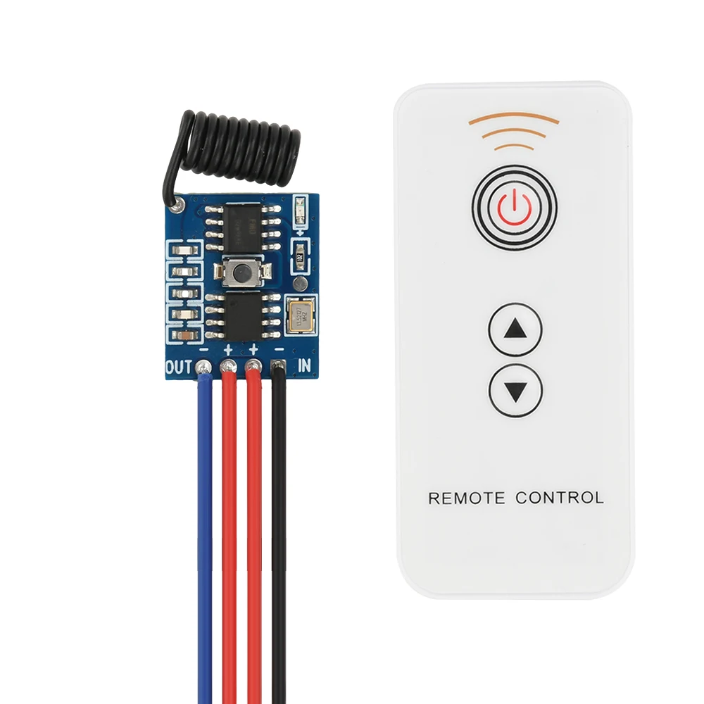 

DC3-24V Dimming Module LED Control Module Dimming/Breathing Light/Flashing Speed Control With 3-Key 433MHz Remote Control