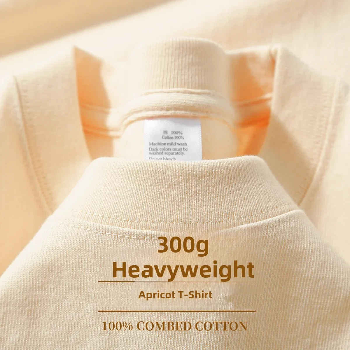 zefansuli T-Shirt Cotton Milk-Apricot-White 4