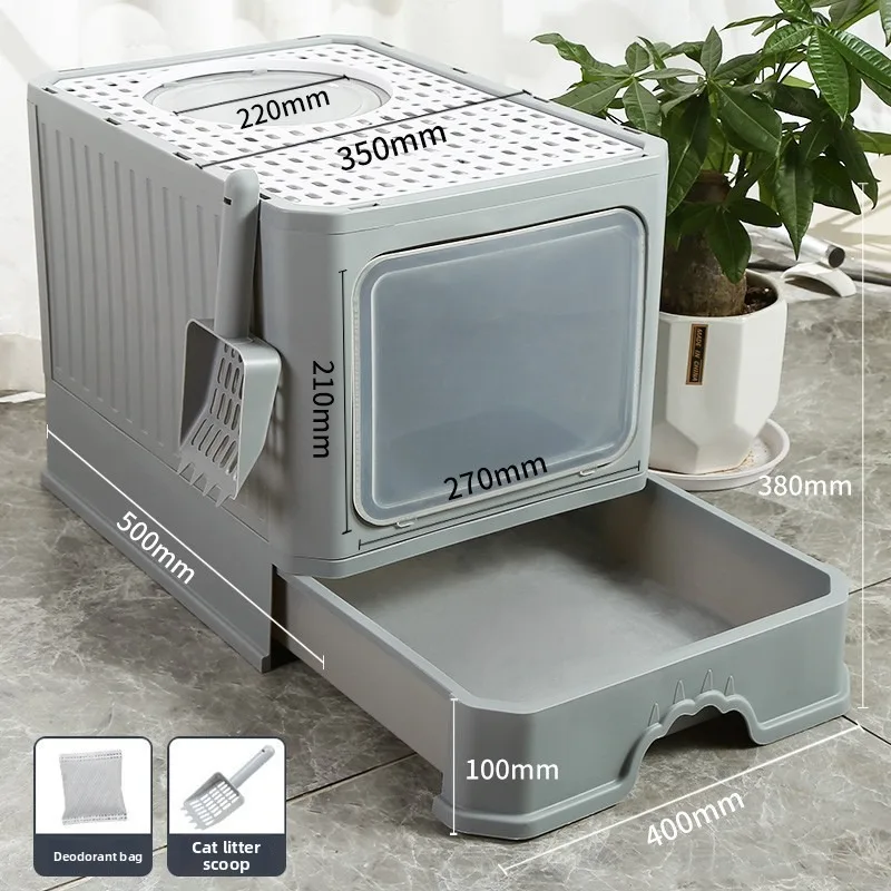 Fully Enclosed Cat Litter Box Extra Large Anti Splash Litter Free Shipping Cat Toilet Cat Litter Box Cat Box Cat Care Products