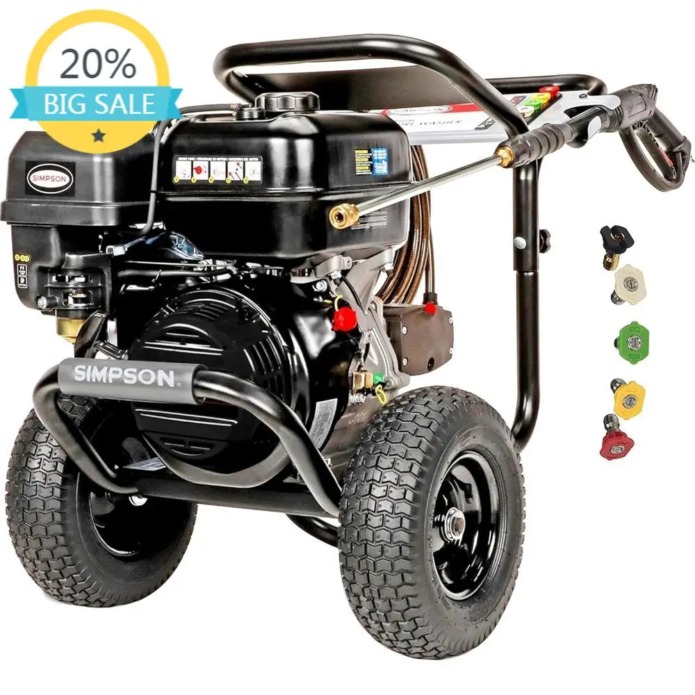 

4400 PSI Cold Water Commercial Power Washer, 4.0 GPM, 50' Hose, PowerShot, 49-State Compliant