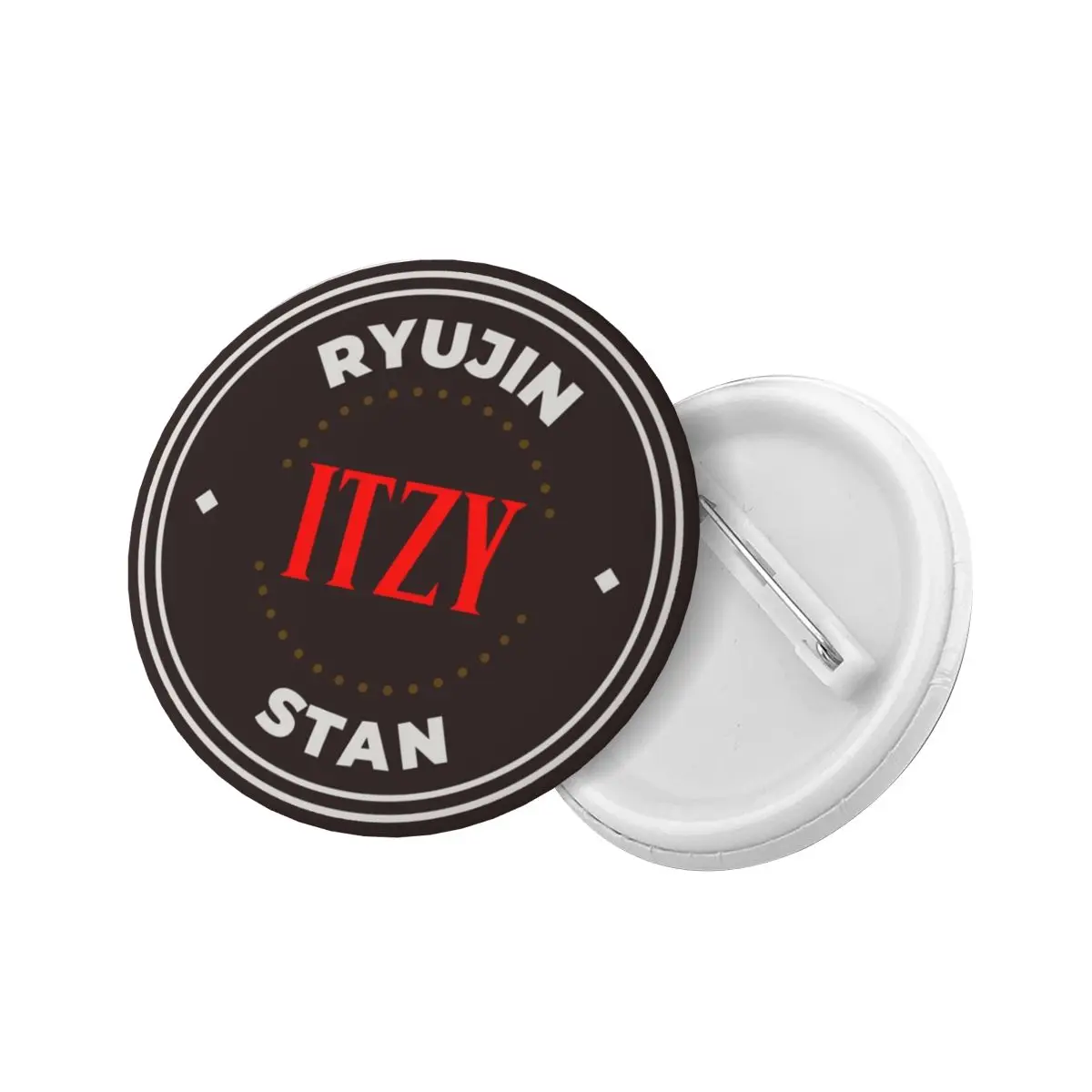 ITZYS Ryujin Stan Logo Soft Button Pin Custom Funny Pinback Badge Brooch Boyfriend Gift