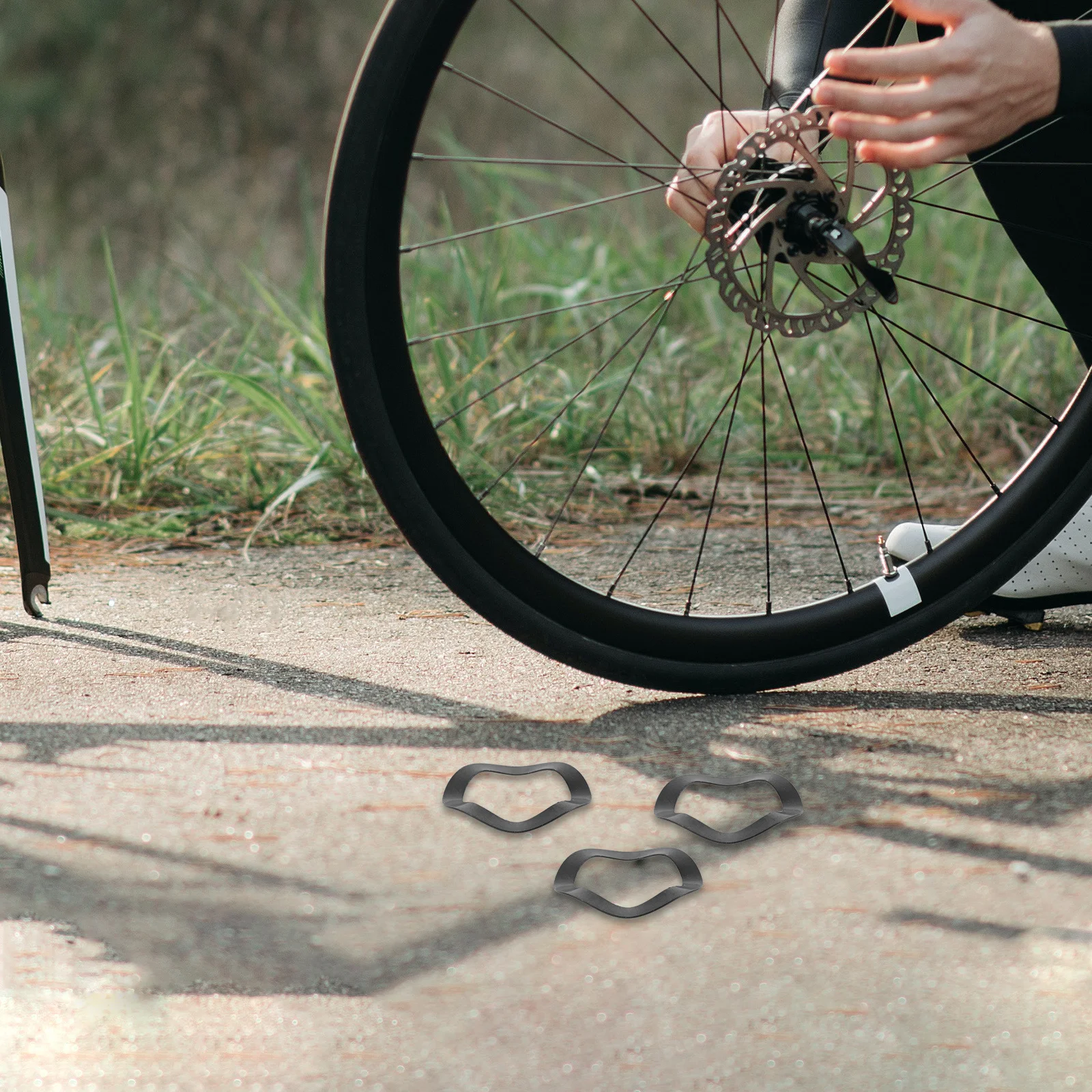 

5pcs Bicycle Crankset Axle Washer Stainless Shape For Mountain Bike Durable Metal Gasket Bike Chainset Accessories