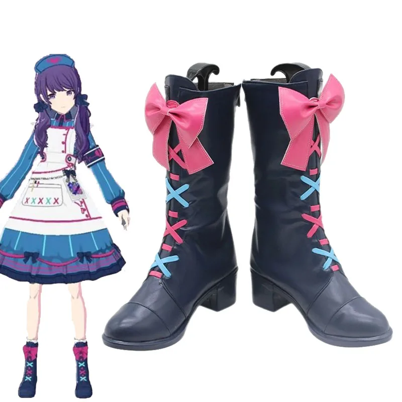 

Кроссовки для косплея проекта Sekai Asahina Mafuyu Miku: красочная сцена! Nightcord at 25:00 OWN Boots Кожаные ботинки виртуальной певицы