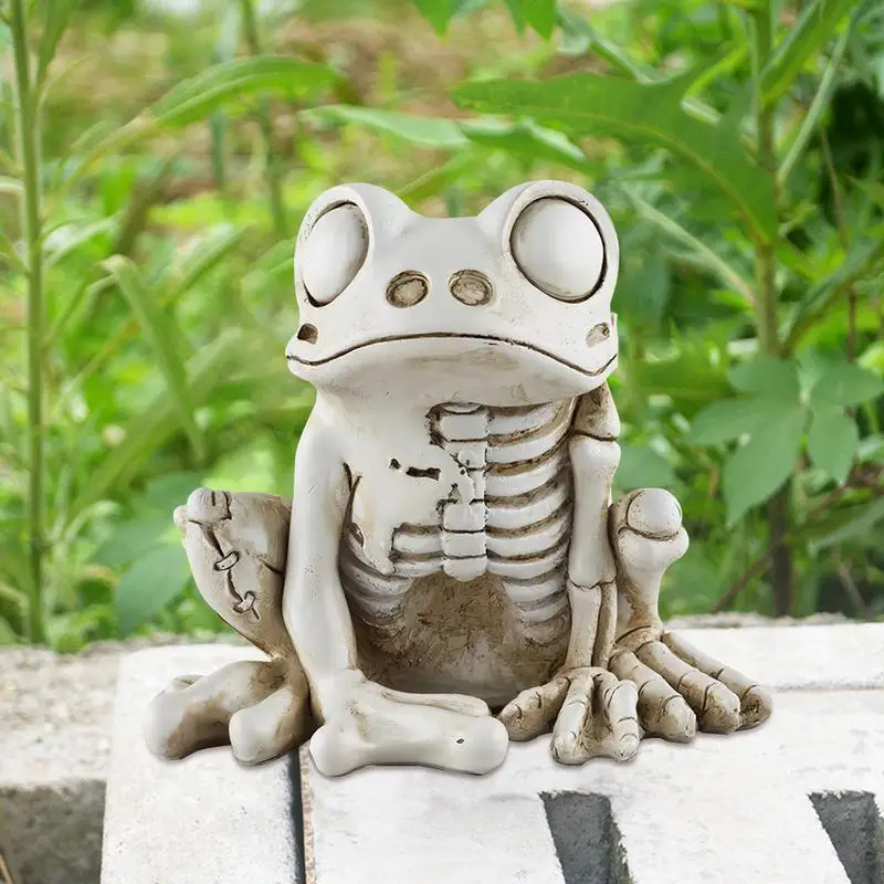 Halloween Cosplay Props Terror Skeleton Frog Skeleton Model Halloween Horror Animals Decorate Haunted House