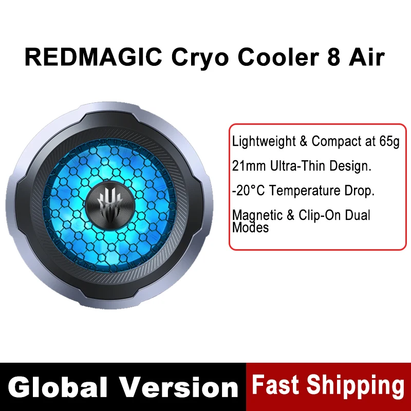 redmagic-cryo-cooler-8-air-design-leggero-e-compatto-ultra-sottile-da-21mm-20°c-°-termometro-digitale-con-doppia-modalita-magnetica-e-a-clip-per-rilevamento-temperatura