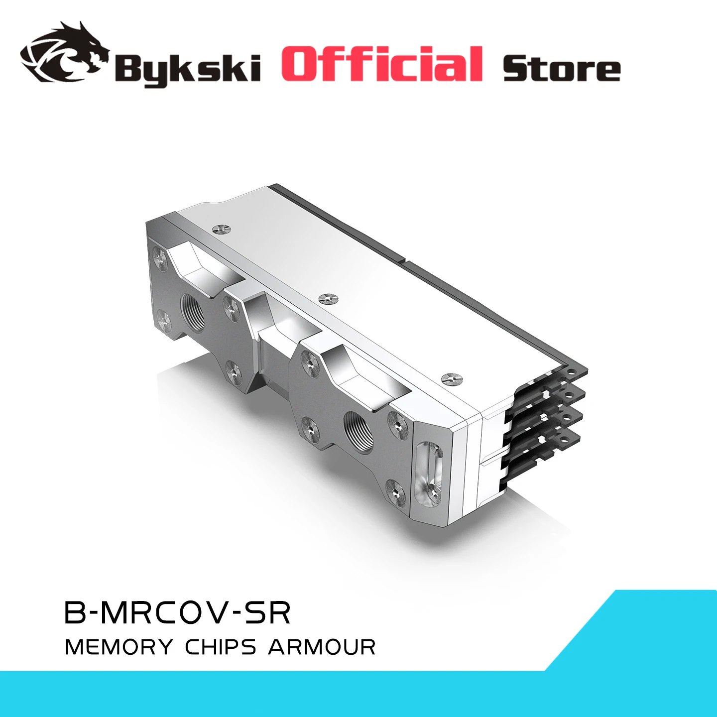 

Водяной блок серверной памяти Bykski для DDR4 DDR5, двойной или 4-канальный, 2 шт., 4 шт., ОЗУ, серебристый медный радиатор B-MRCOV-SR