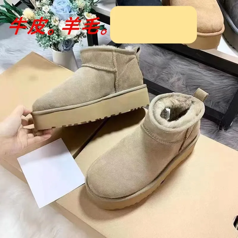 

2026, зимние ботинки, женские короткие утолщенные хлопковые ботинки, нескользящая зимняя новая обувь, студенческая женская обувь, зимние сапоги