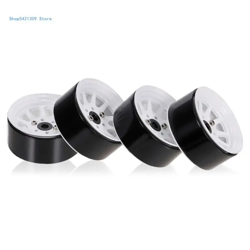 1.9inch Beadlock Wheel Hub Car Hub Crawler Wheel Set Modified Accessories 1/10 Remote Control Offroad Upgrade Kits