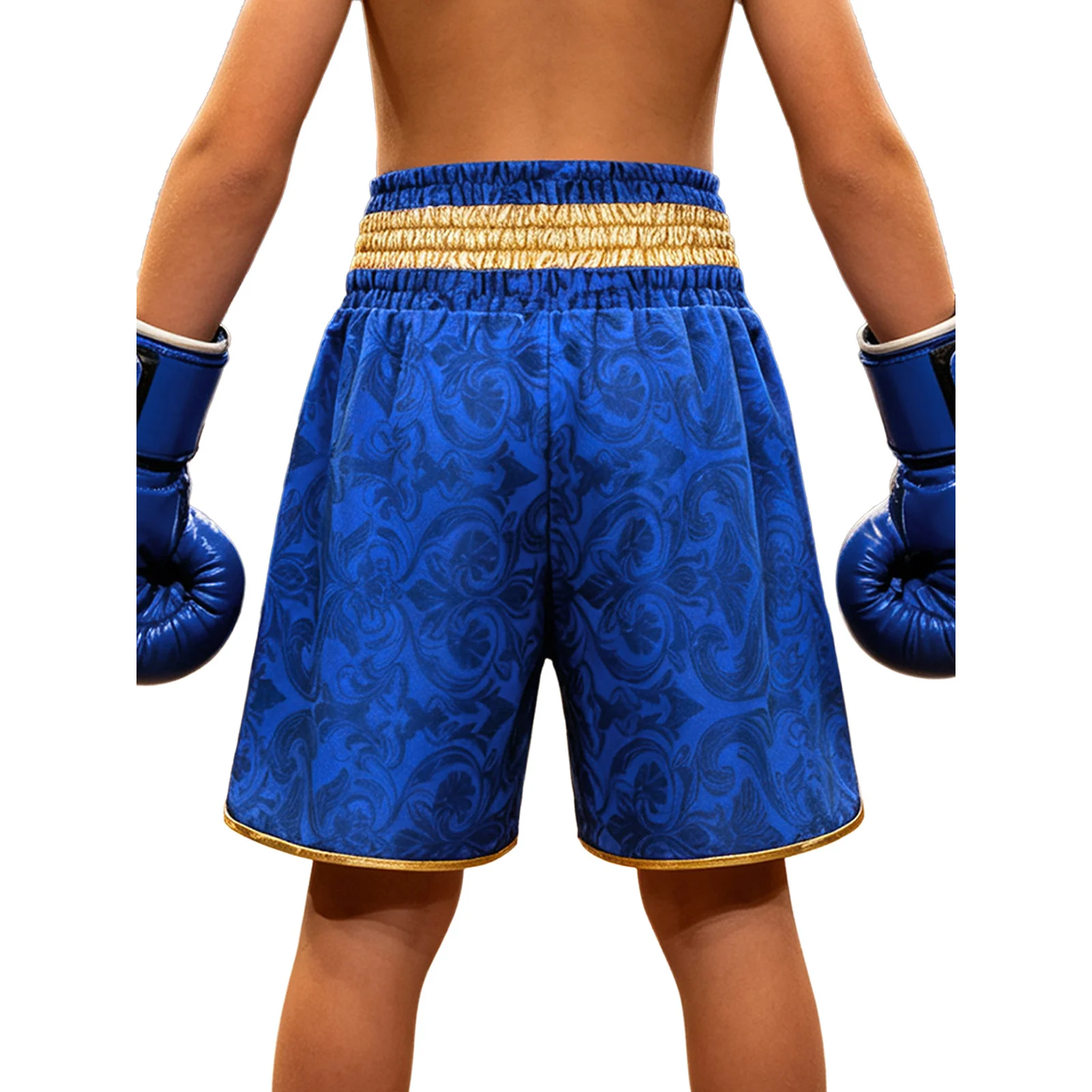 Kinder-Boxershorts für Jungen und Mädchen mit Weitem Metallic-Buchstaben-Drachen-Print, Kickboxen Kampfsport Boxershorts Trainings-Kostüm – Detail 4