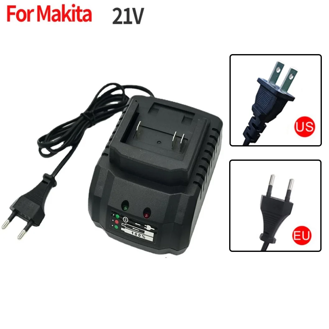 For Makita 21V Li-Ion Battery Charger Electrical Drill/Wrench/Hammer/Screwdriver Lithium Battery Power Adapter