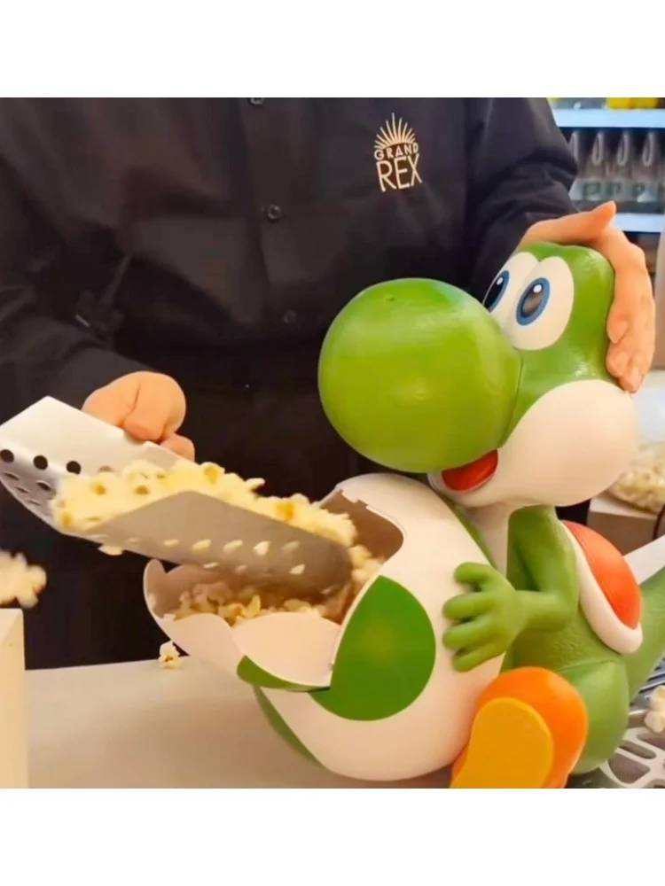 Hete Universele Super Mario Galaxy Film Yoshi Popcorn Emmer Ei Knuffel Collectible Snack Opberg Drinkbeker Voor Mario Fans - afbeelding 2