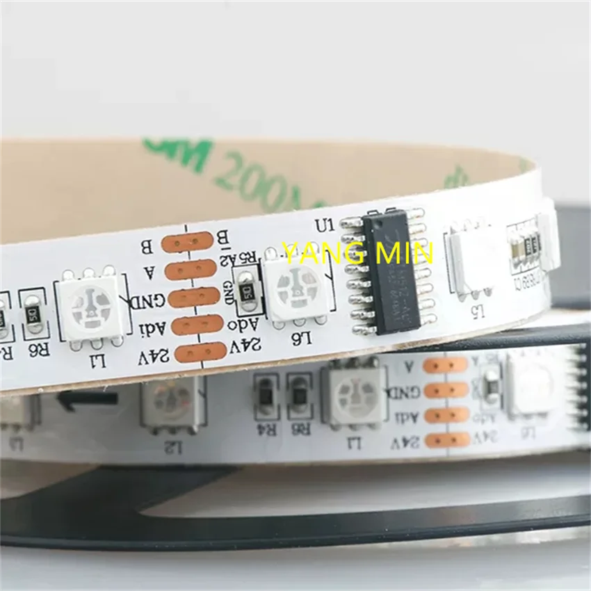 12V 24V TM512AC 60led/m Stage & KTV Strip 3 Ounce SMD5050 Full Color Changing LED pixel Strip LED for  Theme Park