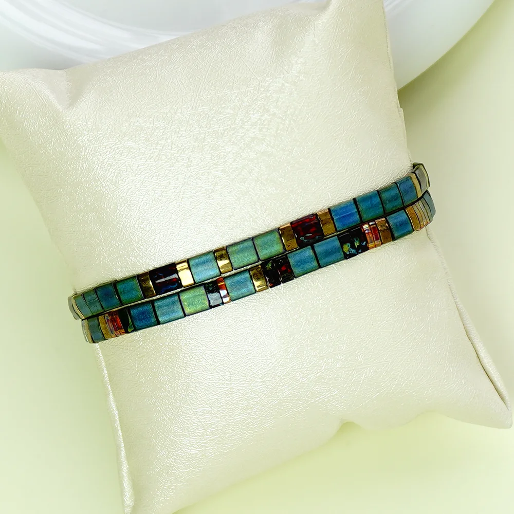 New Product, Simple and Personalized Bohemian Style Tila Bracelet, Japanese Imported Miyuki Bracelet, Multi-Layered Wear