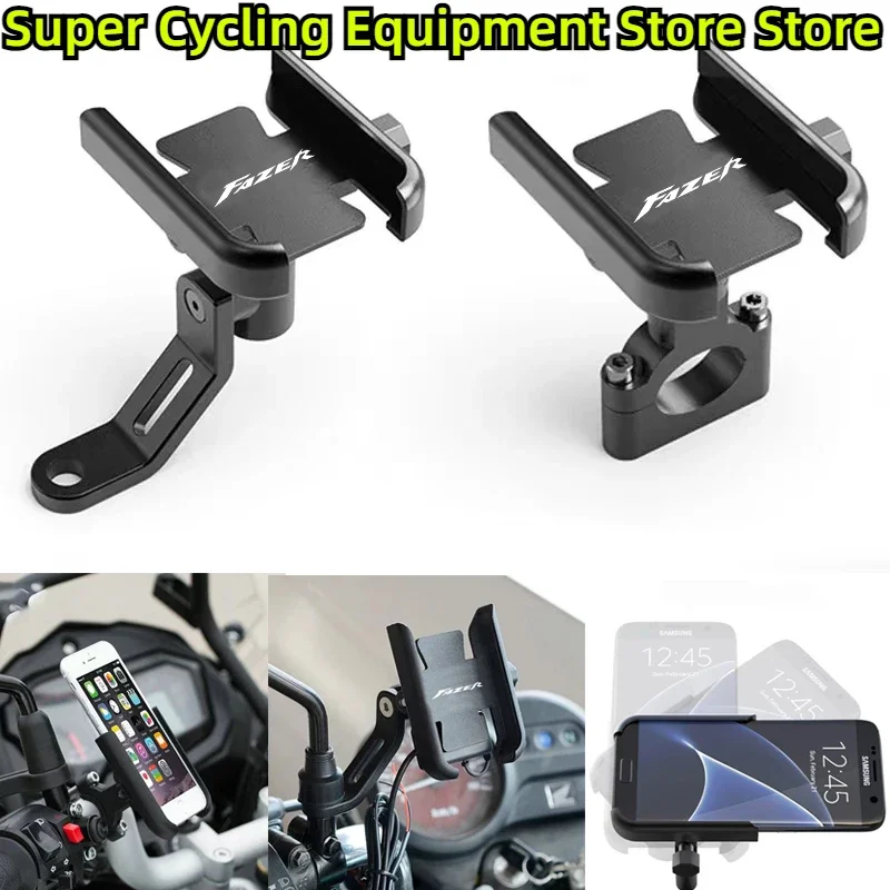 For Yamaha FZ1 FAZER FZ6 FZ6R FZ8 FAZER FZ750 FZR1000 Accessories Motorcycle Handlebar Mobile Phone Holder GPS Stand Bracket