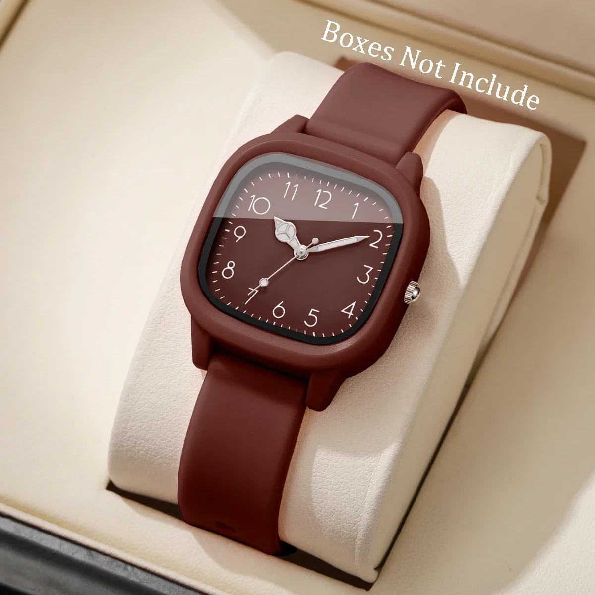 Casual Silicone Band Women Watches Fashion Square Dial Ladies Quartz Wristwatch Reloj Mujer Girls Clock GiftWithout Box