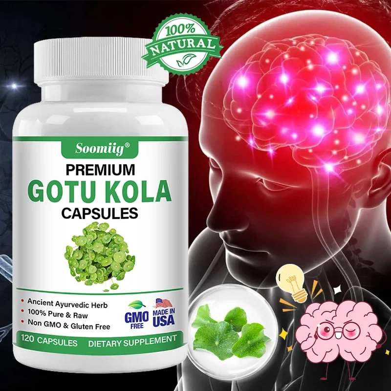 Soomiig Gotu Kola Leaf Capsules - Brain, Cognition, Immune System, Skin, Energy & Circulation Supplement, Non-GMO & Gluten Free