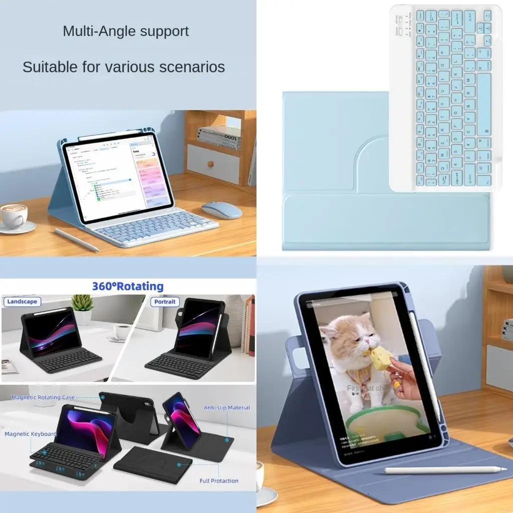 

C90F Keyboard Stand Case with Adjust Viewings Easy to Use for 10.2" 9th 8th 7th 2019 2020 Generation Tablets Cover