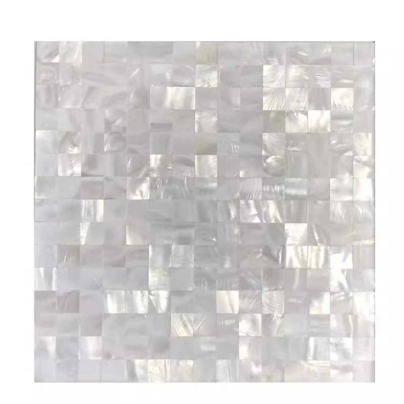 Peel and Stick Shell Mosaic Tiles Natural Mother of Pearl Self Adhesive Tiles for Kitchen Backsplash Wall Bathroom Decor 1 Sheet