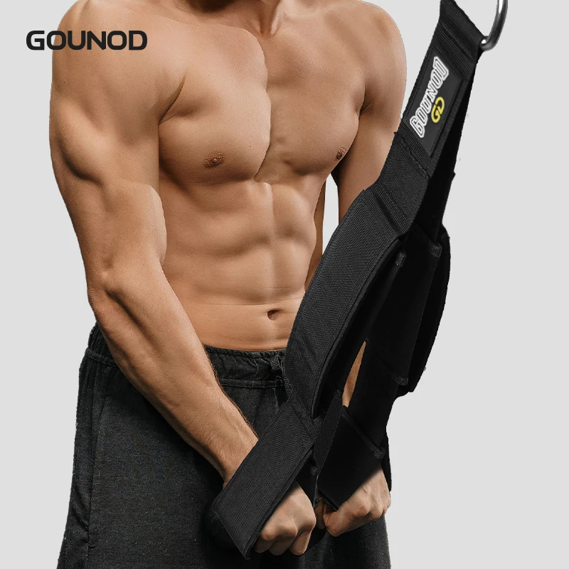 El accesorio del cable de la cuerda del tríceps de bíceps tira hacia abajo para el entrenador profesional de la espalda del pórtico del gimnasio