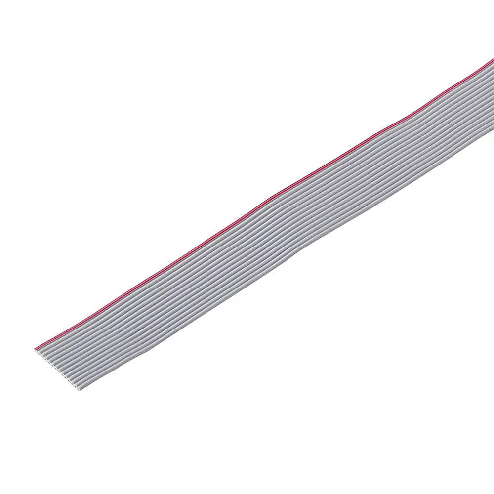 1/3/5 متر 6/8/10/12/14/16/18/20/24/26/34/40P 1.27 مللي متر الملعب رمادي شريط مسطح كابل دوبونت سلك ل IDC 2.54 مللي متر FC موصل