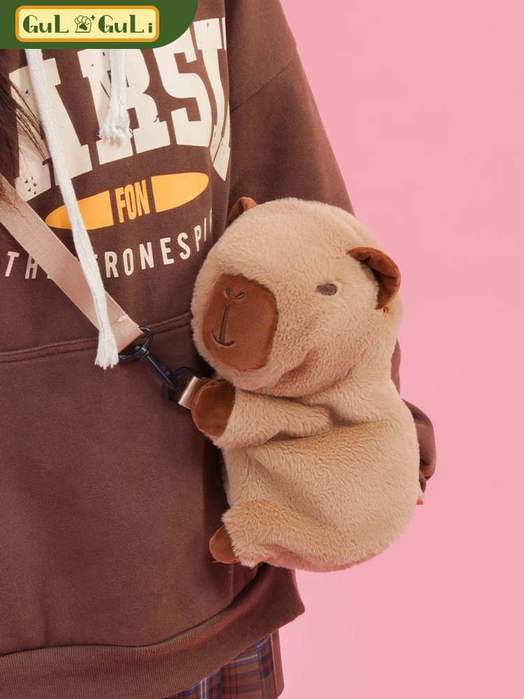 

Симпатичная наклонная сумка с капибарой, сумка через плечо для девочек, подарок на день рождения для девочек-подростков, материал из полиэстера, ежедневное использование