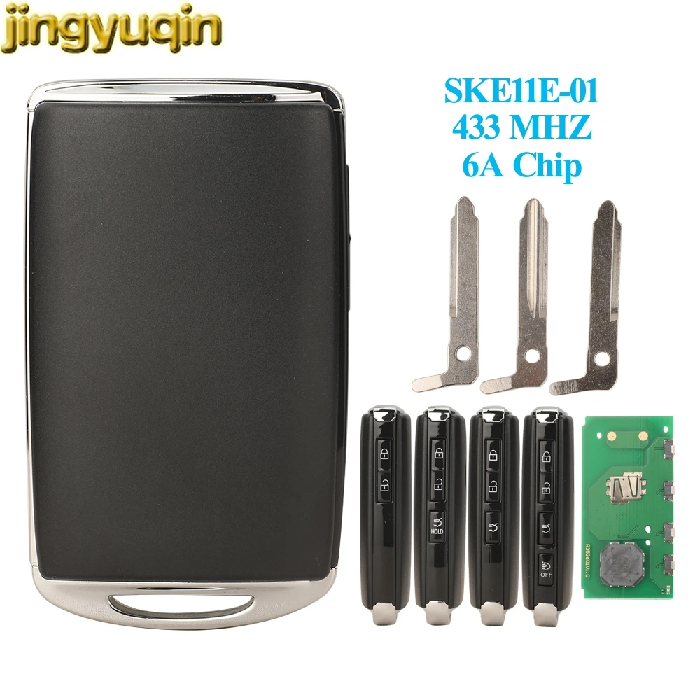 Jingyuqin SKE11E-01 433MHZ 6A Chip Smart Car Key Dla Mazda 3 M3 CX-30 CX30 2020 2021 Proximity Keyless Go Entry Full Remote