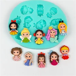 Mini Princess 2D Angle Elf Silicone Mold Human Body Forms For Candle Fondant Cake Plaster DIY Handmade Decoration Craft Tool