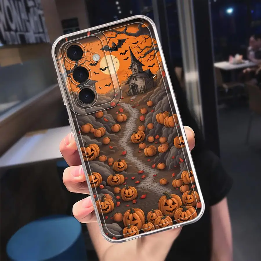 เคสโทรศัพท์ลายผีฮาโลวีนสุดเท่ สำหรับ Samsung Galaxy A71 A50 A52s A12 A16 A17 A21s A32 A52 A51 A72 A31