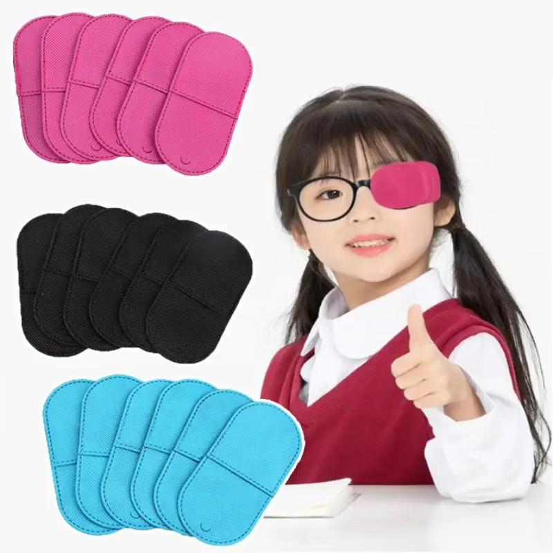6Pcs Eye Patch Amblyopia Eyeglasses Patches Eyeshade Kid Strabismus Treatment Vision Care For Girl Boy Eye Pad