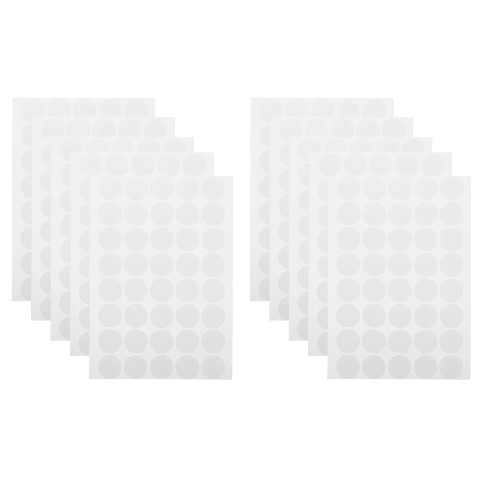 10 Blatt transparente Etiketten, kleine Punktaufkleber, Weihnachtsanhänger, selbstklebendes weißes Papier, farbig