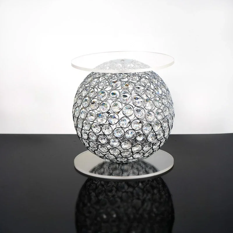 Electroplated metal crystal cake stand romantic wedding dessert table ornament