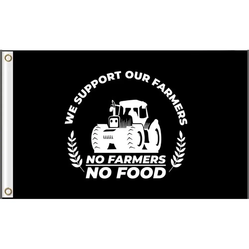 2X3FT NO FARMERS NO FOOD Flag 100% POLYESTER CUSTOM TRACTOR BANNER