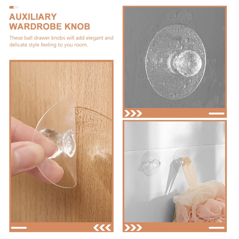 

4pcs Punch-free Door Handle Adhesive Stick on Cabinet Knobs Modern Decorative Handles Creative Drawer Pulls Cupboard Handle
